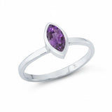 Damenring aus 925er Sterlingsilber mit Amethyst