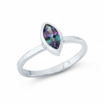 Damenring aus 925er Sterlingsilber mit Mystic Topas