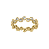 Eleganter Damenring aus 925 Sterling Silber, wahlweise vergoldet, mit rundum gefassten funkelnden Steinen im Memoire-Design, ideal für stilbewusste Frauen.