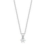 Diese filigrane Damen-Halskette aus 925 Sterling Silber mit funkelndem Zirkonia-Anhänger überzeugt durch ihr minimalistisches Design und eignet sich ideal für stilbewusste Frauen.