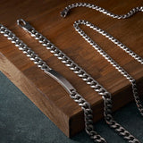 Armband - SON - Edelstahl - Panzerkette poliert 7mm