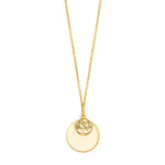 Elegante Damenhalskette mit rundem Baum-des-Lebens-Anhänger aus hochwertigem 925 Sterling Silber oder vergoldet, symbolisch, modern und ideal für stilbewusste Frauen.