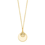 Elegante Damenhalskette mit rundem Baum-des-Lebens-Anhänger aus hochwertigem 925 Sterling Silber oder vergoldet, symbolisch, modern und ideal für stilbewusste Frauen.