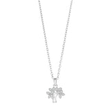 Filigrane Damenkette mit kleinem Lebensbaum-Anhänger aus 925 Sterling Silber, verziert mit feinen Details, ideal für stilbewusste Frauen.