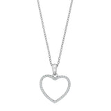 Filigrane Herz-Ohrstecker aus 925 Sterling Silber mit funkelnden Steinen, wahlweise in Silber, vergoldet oder rosévergoldet, ideal für stilbewusste Frauen.