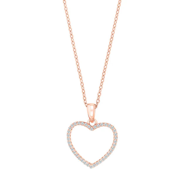 Filigrane Herz-Ohrstecker aus 925 Sterling Silber mit funkelnden Steinen, wahlweise in Silber, vergoldet oder rosévergoldet, ideal für stilbewusste Frauen.