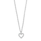 Filigrane Herz-Ohrstecker aus 925 Sterling Silber mit funkelnden Steinen, wahlweise in Silber, vergoldet oder rosévergoldet, ideal für stilbewusste Frauen.