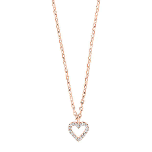 Filigrane Herz-Ohrstecker aus 925 Sterling Silber mit funkelnden Steinen, wahlweise in Silber, vergoldet oder rosévergoldet, ideal für stilbewusste Frauen.