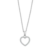 Filigrane Herz-Ohrstecker aus 925 Sterling Silber mit funkelnden Steinen, wahlweise in Silber, vergoldet oder rosévergoldet, ideal für stilbewusste Frauen.