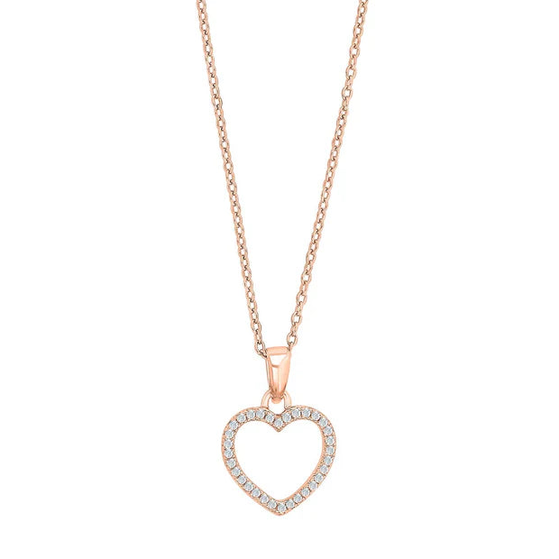 Filigrane Herz-Ohrstecker aus 925 Sterling Silber mit funkelnden Steinen, wahlweise in Silber, vergoldet oder rosévergoldet, ideal für stilbewusste Frauen.