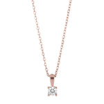 Diese feine Damenhalskette aus 925 Sterling Silber, wahlweise rhodiniert, gelb- oder rosévergoldet, mit einem rund geschliffenen Zirkonia-Solitär im Krappenanhänger richtet sich an stilbewusste Frauen, die eine zeitlose Kette für Alltag und besondere Anlässe suchen.