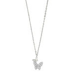 Zarte Schmetterlingskette aus 925 Sterling Silber mit funkelnden Zirkonia – verspieltes Lieblingsstück für Alltag und Anlass, ideale Geschenkidee.