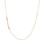 Feine Damenhalskette aus vergoldetem 925 Sterling Silber mit seitlichem Tropfen-Element und funkelnden Zirkonia, ideal für stilbewusste Frauen im Alltag und zu besonderen Anlässen.