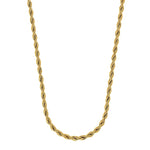 Goldene Herren-Rope-Chain aus 316L-Edelstahl, IPG-vergoldet, mit gedrehten Kordelgliedern; verstellbar 55+5 cm, hochglanzpoliert – freigestelltes Produktfoto auf weißem Hintergrund.