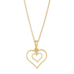 Zarte Damen-Halskette mit Doppelherz-Anhänger aus hochwertigem Silber oder vergoldetem Silber, minimalistisches Design für stilbewusste Frauen.