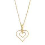 Zarte Damen-Halskette mit Doppelherz-Anhänger aus hochwertigem Silber oder vergoldetem Silber, minimalistisches Design für stilbewusste Frauen.