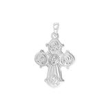 Der Kreuzanhänger zeigt ein fein graviertes, orthodox inspiriertes Kreuz aus 925 Sterling Silber, wahlweise gelbvergoldet, und eignet sich als dezent religiöser Schmuck für gläubige Damen und Herren.