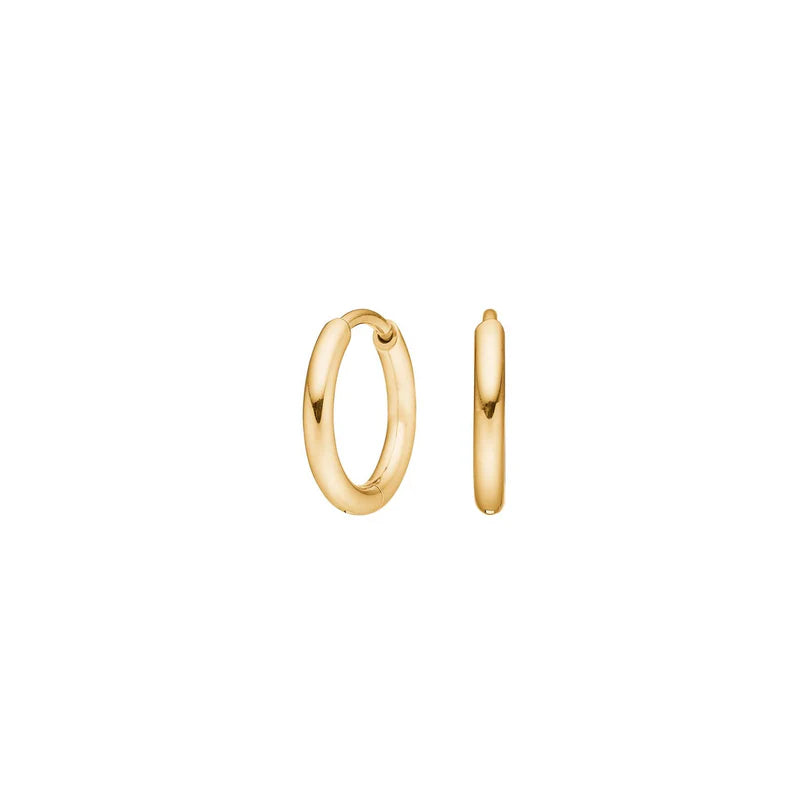 Diese minimalistischen Creolen aus Titan in Silber oder vergoldet überzeugen mit glatter Oberfläche, leichtem Tragegefühl und sicherem Klickverschluss – ideal für Damen und Herren im Alltag.