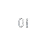 Elegante Creolen-Ohrringe aus Titan in Silber oder vergoldet mit funkelndem Zirkonia-Steinbesatz, ideal für stilbewusste Damen und als Geschenk.