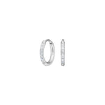 Elegante Creolen-Ohrringe aus Titan in Silber oder vergoldet mit funkelndem Zirkonia-Steinbesatz, ideal für stilbewusste Damen und als Geschenk.