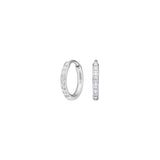 Elegante Creolen-Ohrringe aus Titan in Silber oder vergoldet mit funkelndem Zirkonia-Steinbesatz, ideal für stilbewusste Damen und als Geschenk.