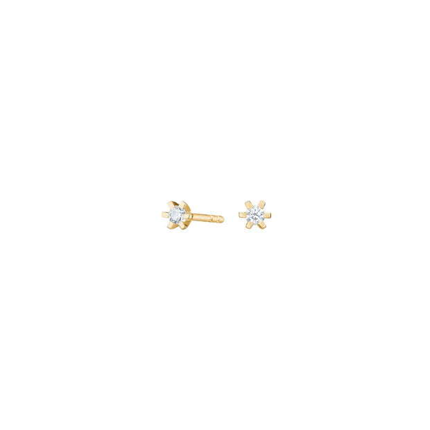 Diese feinen Damen-Ohrstecker aus 925 Sterling Silber mit funkelndem Zirkonia in filigraner Sternfassung sind ein eleganter Schmuckklassiker für stilbewusste Frauen.