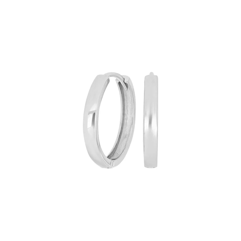 Schlichte Creolen-Ohrringe aus 925 Sterling Silber, wahlweise vergoldet, in glänzendem Minimal-Design für Damen und Teens – ideal für Alltag und elegante Anlässe.