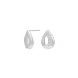 Das Bild zeigt filigrane Damen-Ohrstecker aus 925 Sterling Silber in moderner Tropfenform mit funkelnden Zirkonia, die für stilbewusste Frauen im Alltag und zu besonderen Anlässen entwickelt wurden.