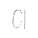 Diese eleganten Damen-Creolen aus 925 Sterling Silber, wahlweise gelbvergoldet, rosévergoldet oder rhodiniert, mit schlankem Pavé-Zirkonia-Besatz eignen sich für stilbewusste Frauen im Alltag und zu besonderen Anlässen.