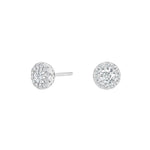 Runde Ohrstecker aus 925 Sterling Silber mit funkelndem Zirkonia-Halo, wahlweise vergoldet, elegant gestaltet für Damen und Jugendliche.