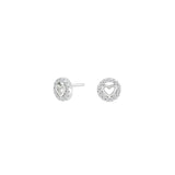 Die Ohrstecker aus 925 Sterling Silber mit Herzmotiv und funkelndem Zirkonia-Rahmen sind ein eleganter Damenschmuck für Alltag und besondere Anlässe.