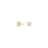 Die Ohrstecker aus 925 Sterling Silber mit funkelnden Zirkonia in floraler Form sind ein elegantes Schmuckstück für stilbewusste Damen.