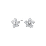 Diese funkelnden Damen-Ohrstecker in Blütenform aus 925 Sterling Silber, teils vergoldet und mit pavégefassten Zirkonia besetzt, sind ideal für stilbewusste Frauen.