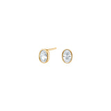 Elegante Damen-Ohrstecker aus 925 Sterling Silber, wahlweise vergoldet, mit oval gefasstem Zirkonia, die durch ihr zeitloses Design ideal für Alltag und besondere Anlässe sind.