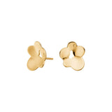 Abgebildet sind zarte Damen-Ohrstecker in Blütenform aus 925 Sterling Silber, wahlweise goldvergoldet, mit glänzender Oberfläche für stilbewusste Schmuckliebhaberinnen.