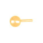 Goldfarbener Herren Ohrstecker aus IPG-vergoldetem Edelstahl mit 4mm Kugel, minimalistischer Kugelstecker für Alltag, Business und besondere Anlässe.