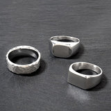 Ring - SON - Edelstahl - gehämmert 8mm