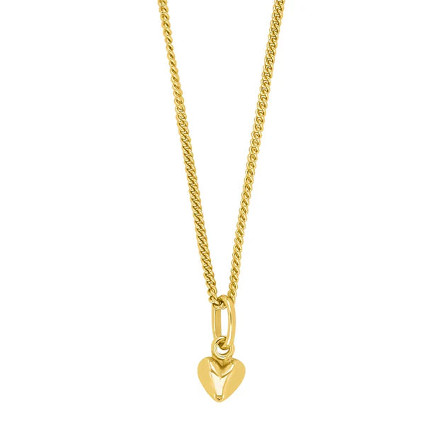 Die Abbildung zeigt eine zarte Kinder-Halskette aus 925 Sterling Silber mit einem herzförmigen Anhänger, der mit strahlenden Zirkonia-Steinen besetzt ist und sich ideal für Mädchen eignet.