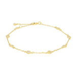 Feines Damenarmband aus 925 Sterling Silber, wahlweise vergoldet, mit mehreren beweglichen Zirkonia-Anhängern rund um das Handgelenk, ideal für stilbewusste Frauen.