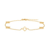 Das Bild zeigt ein filigranes Damenarmband aus 925 Sterling Silber, wahlweise vergoldet, mit mehreren offenen Kleeblatt-Elementen als Symbol für Harmonie und Glück, ideal für stilbewusste Frauen im Alltag und zu besonderen Anlässen.