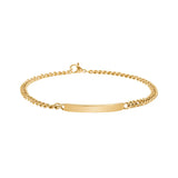 Elegantes Edelstahlarmband mit feiner Panzerkette und glatter Gravurplatte in Silber- und Goldoptik, ideal für Damen und Herren mit Sinn für zeitlosen Schmuck.