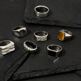 Ring - SON - Edelstahl - gehämmert 8mm