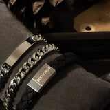 Armband - SON - Edelstahl - Panzerkette poliert 7mm