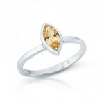 Damenring aus 925er Sterlingsilber mit Citrin