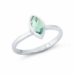 Damenring aus 925er Sterlingsilber mit Grünquarz