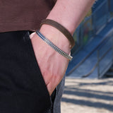 Armband - SON - Edelstahl - geflochtenes Kettendesign 6.5mm