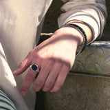 Ring - SON - Edelstahl - Schwarzer Achat 13mm