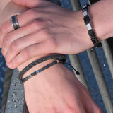 Armband - SON - Kalbsleder rundgeflochten IPG - 6mm